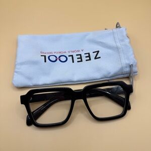 Zeelool Black Square Glasses Frames, No Prescription